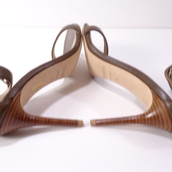 Theory Nappa High Heel Sandal Open Toe Ankle Strap Pumps 37.5 NIB 355 - Picture 7 of 13